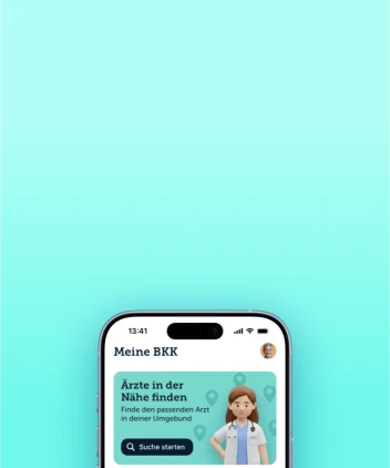iPhone with fabel App showing the insurance view with applications and serv