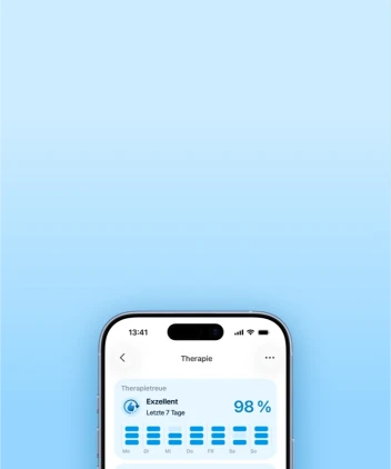iPhone with fabel App showing the dashboarf with a therapy section